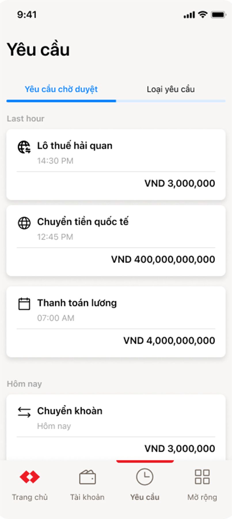 Kiểm tra tài khoản công ty qua Internet Banking trên Mobile Banking bước 3