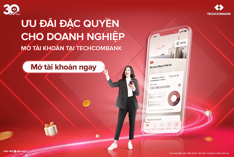 Mở tài khoản tại Techcombank hưởng ưu đãi