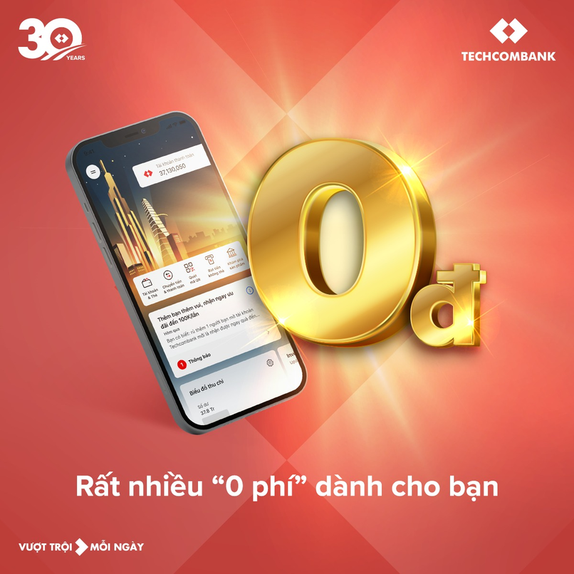 Mở tài khoản số đẹp tại ngân hàng Techcombank có vô vàn ưu đãi.