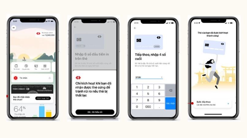 Kích hoạt thẻ tín dụng Techcombank qua Techcombank Mobile