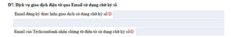Phần D7 - Dịch vụ giao dịch điện tử qua Email sử dụng chữ ký số