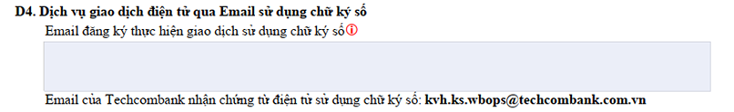 Phần D4 - Dịch vụ giao dịch điện tử qua Email sử dụng chữ ký số