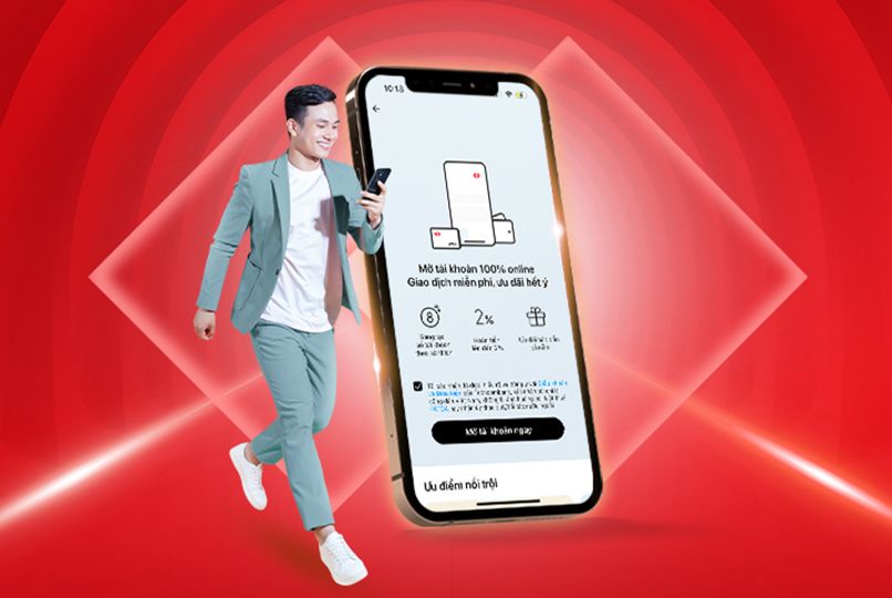 Giao diện Techcombank Mobile
