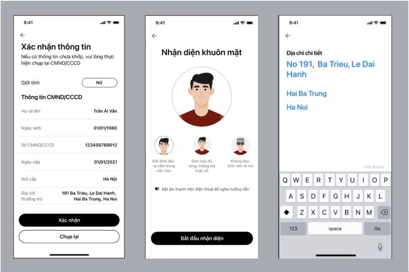 Mở tài khoản ngân hàng trên Techcombank Mobile bước 3