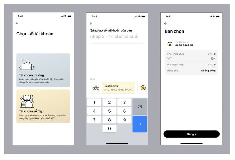 Chọn số tài khoản đẹp trên Techcombank Mobile