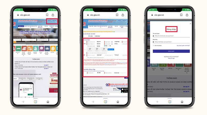Các bước kiểm tra các khoản nợ xấu trên website của CIC