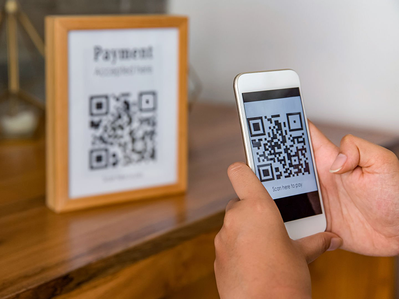 Mã QR được sử dụng để nhận thanh toán.