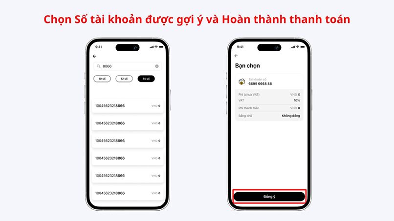 Bước cuối cùng trong quy trình mở tài khoản số đẹp miễn phí 