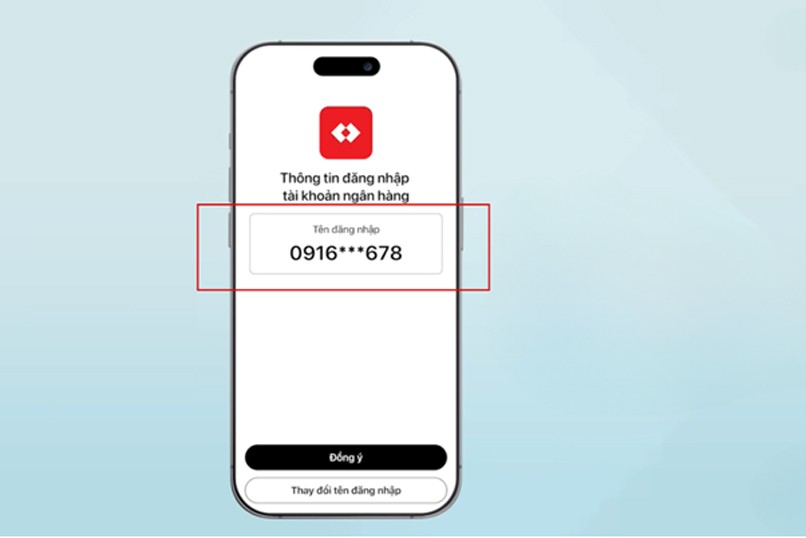 Tên đăng nhập tài khoản ngân hàng Techcombank là số điện thoại được đăng ký khi mở tài khoản.