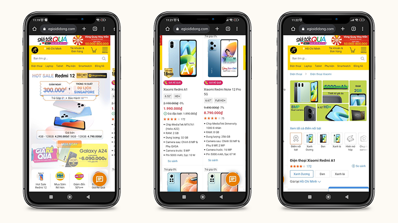 Bước 2 để thanh toán online qua website mua sắm điện tử
